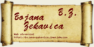 Bojana Zekavica vizit kartica